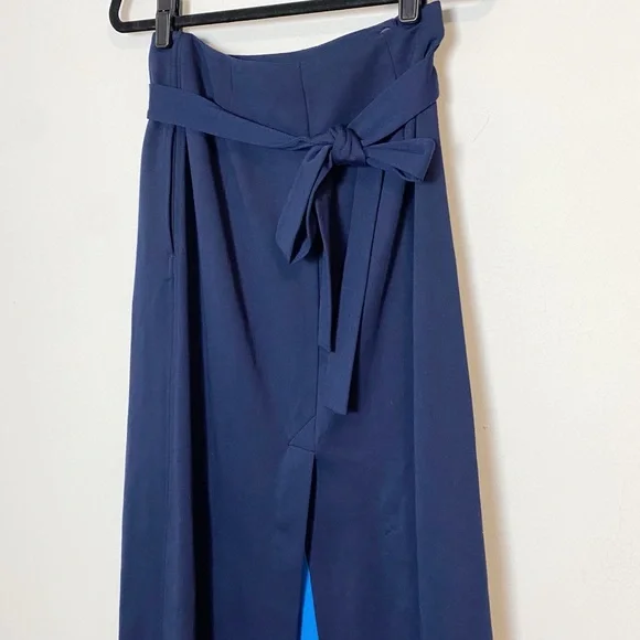 Tory Sport Blue Two Tone Wrap Maxi Skirt - Picture 12 of 14
